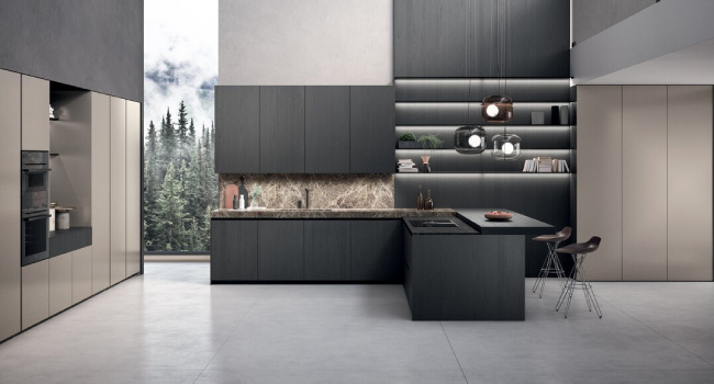 Contemporary Italian Kitchen Bluna Tech
