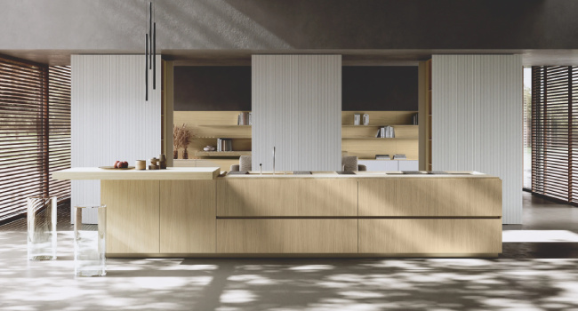 Modern Italian Handleless Kitchen Bluna Wey Profile