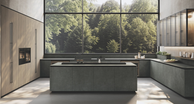 Luxury Italian Porcelain Stoneware Kitchen, Balance