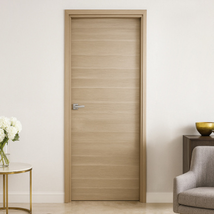 Wood Interior Door White Oak Urban Liso 2'-8" x 6'-8" Pre-Hung Left